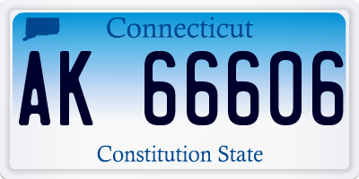 CT license plate AK66606