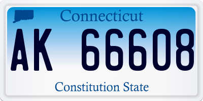 CT license plate AK66608
