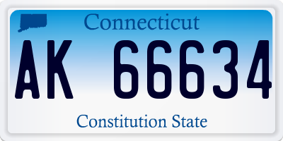 CT license plate AK66634