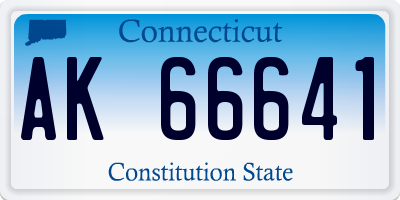 CT license plate AK66641
