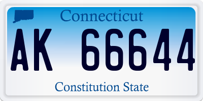 CT license plate AK66644