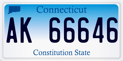CT license plate AK66646