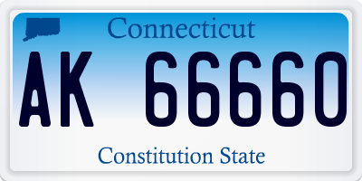 CT license plate AK66660