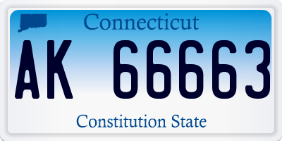 CT license plate AK66663
