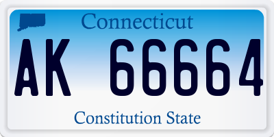 CT license plate AK66664