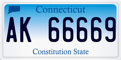 CT license plate AK66669