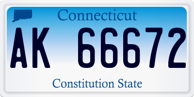 CT license plate AK66672