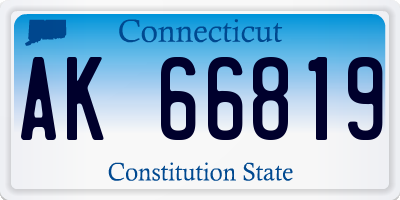 CT license plate AK66819
