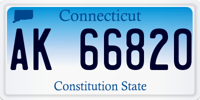 CT license plate AK66820