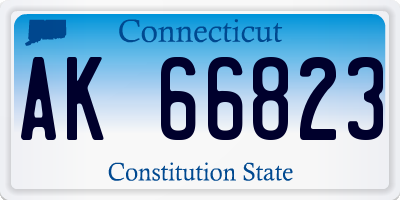 CT license plate AK66823