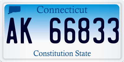 CT license plate AK66833