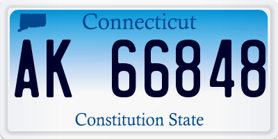 CT license plate AK66848