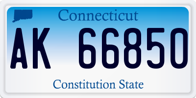 CT license plate AK66850