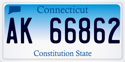 CT license plate AK66862