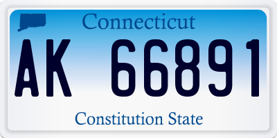 CT license plate AK66891