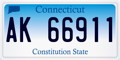 CT license plate AK66911