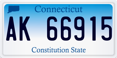 CT license plate AK66915