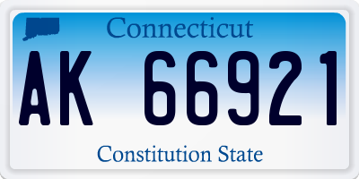 CT license plate AK66921