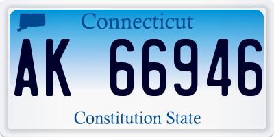 CT license plate AK66946