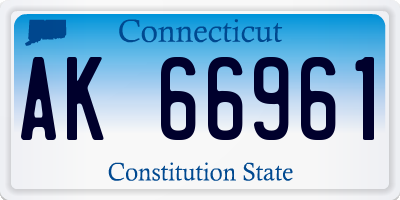 CT license plate AK66961