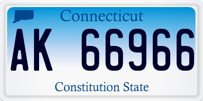 CT license plate AK66966