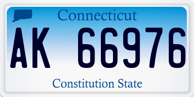 CT license plate AK66976