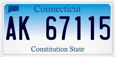 CT license plate AK67115