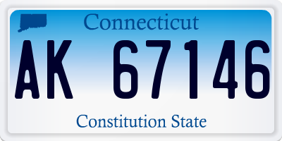 CT license plate AK67146