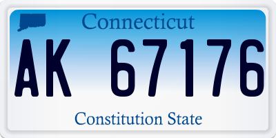 CT license plate AK67176