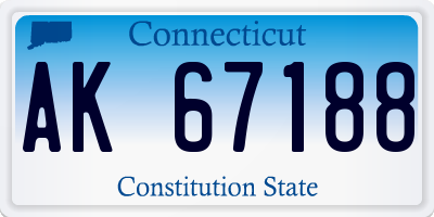 CT license plate AK67188