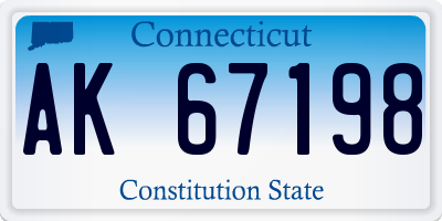 CT license plate AK67198