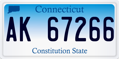 CT license plate AK67266