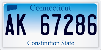 CT license plate AK67286