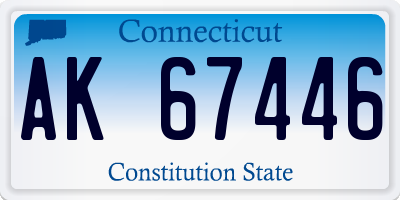CT license plate AK67446