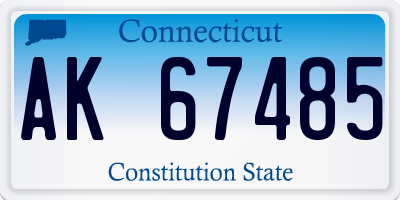 CT license plate AK67485