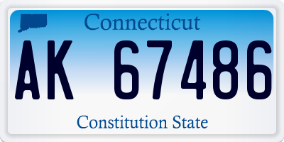 CT license plate AK67486