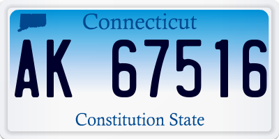 CT license plate AK67516