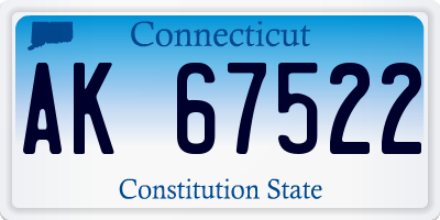 CT license plate AK67522