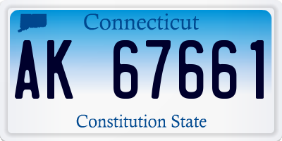 CT license plate AK67661