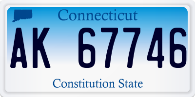 CT license plate AK67746