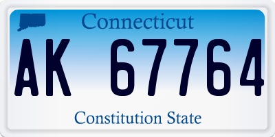 CT license plate AK67764