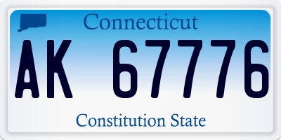 CT license plate AK67776