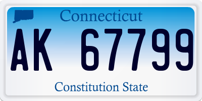 CT license plate AK67799