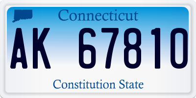 CT license plate AK67810