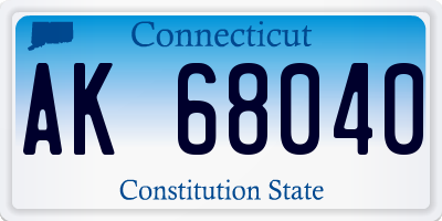 CT license plate AK68040