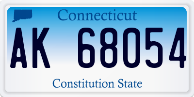 CT license plate AK68054