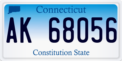 CT license plate AK68056