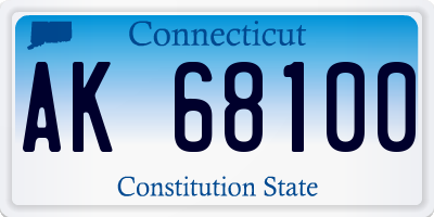 CT license plate AK68100