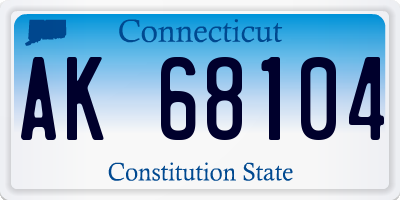 CT license plate AK68104