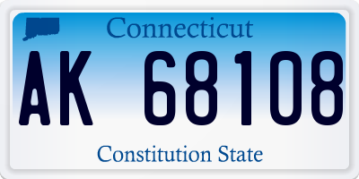 CT license plate AK68108